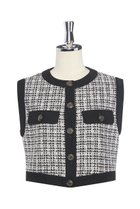 【デイジーリン/DAISY LIN】のWashable Tweed “Stylish Vest” ブラック×ホワイト|ID: prp329100004793071 ipo3291000000035805147