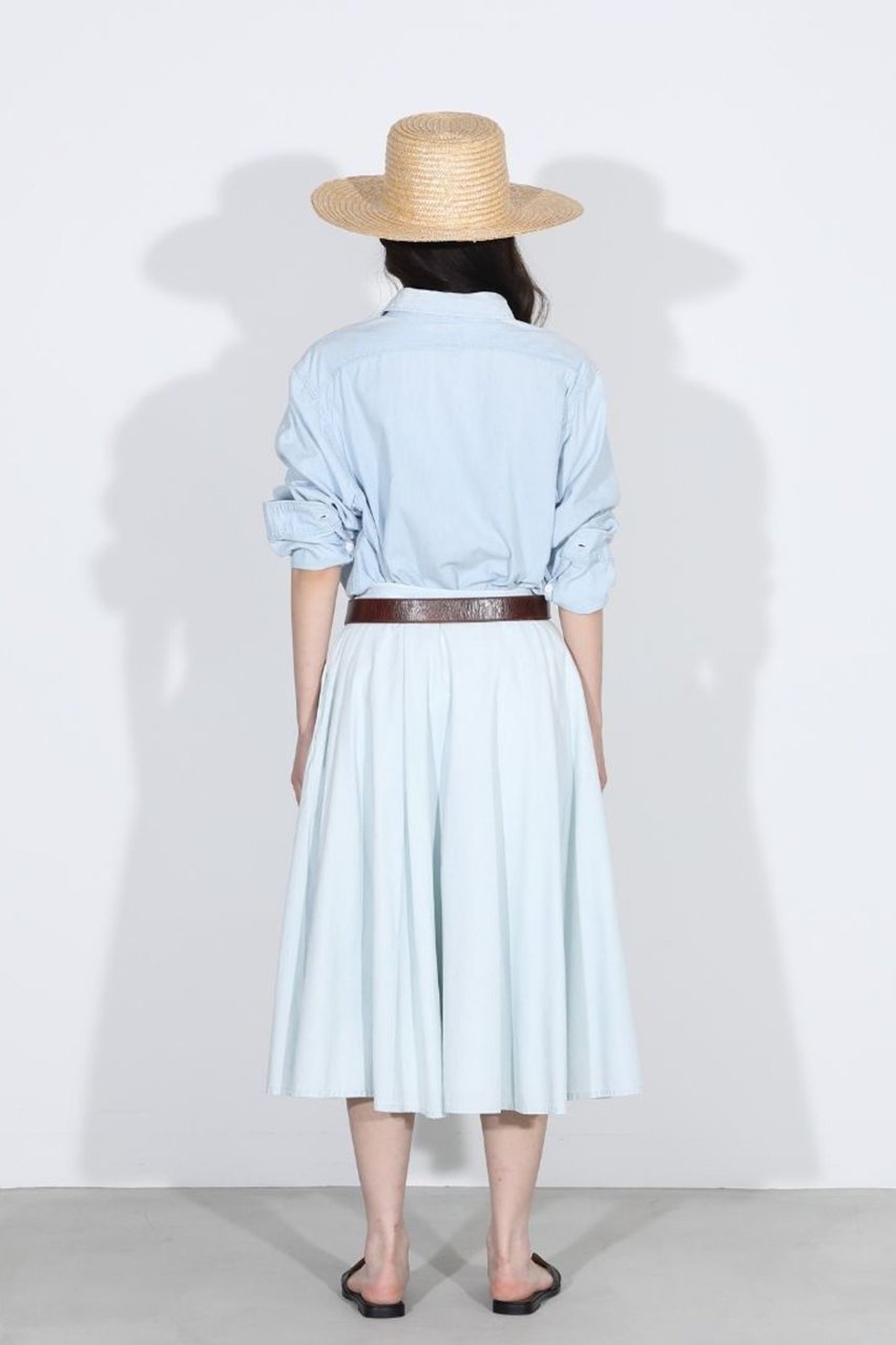 【マディソンブルー/MADISONBLUE】のPUFF KNEE LENGTH SK CHAMBRAY(VW) シャンブレースカート 人気、トレンドファッション・服の通販 founy(ファニー) 　ファッション　Fashion　レディースファッション　Fashion for Women　スカート　Skirts　2026年　2026　アシンメトリー　Asymmetrical Style　ギャザー　Gathered, Ruffled　シャンブレー　Chambray, Denim-Like Fabric　フレア　Flare, Flared　夏　Summer　春　Spring　S/S・春夏　SS, Spring/Summer, Warm Season　other-7|ID: prp329100004793076 ipo3291000000035165205