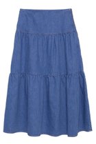 【マディソンブルー/MADISONBLUE】のTIERED SKIRT DENIM デニムティアードスカート ブルー|ID: prp329100004793077 ipo3291000000034777570