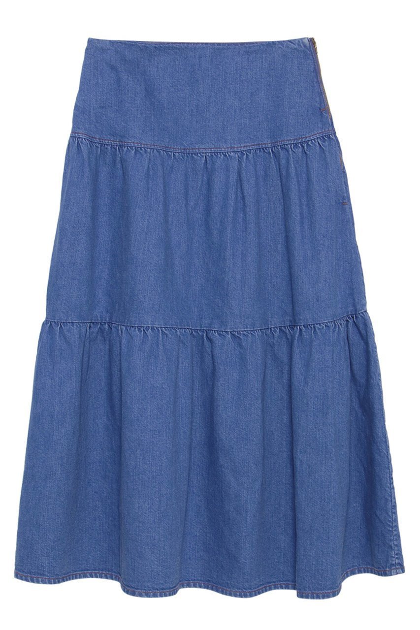 【マディソンブルー/MADISONBLUE】のTIERED SKIRT DENIM デニムティアードスカート インテリア・キッズ・メンズ・レディースファッション・服の通販 founy(ファニー) ファッション Fashion レディースファッション Fashion for Women スカート Skirts ティアードスカート Tiered Skirts 2026年 2026 ティアード Tiered, Tiered Style ティアードスカート Tiered Skirt, Flounced Skirt デニム Denim, Jeans Material 夏 Summer 春 Spring S/S・春夏 SS, Spring/Summer, Warm Season ブルー|ID: prp329100004793077 ipo3291000000034777570