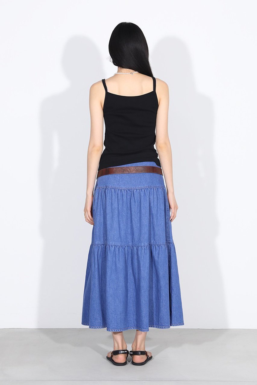 【マディソンブルー/MADISONBLUE】のTIERED SKIRT DENIM デニムティアードスカート 人気、トレンドファッション・服の通販 founy(ファニー) 　ファッション　Fashion　レディースファッション　Fashion for Women　スカート　Skirts　ティアードスカート　Tiered Skirts　2026年　2026　ティアード　Tiered, Tiered Style　ティアードスカート　Tiered Skirt, Flounced Skirt　デニム　Denim, Jeans Material　夏　Summer　春　Spring　S/S・春夏　SS, Spring/Summer, Warm Season　other-7|ID: prp329100004793077 ipo3291000000036156296
