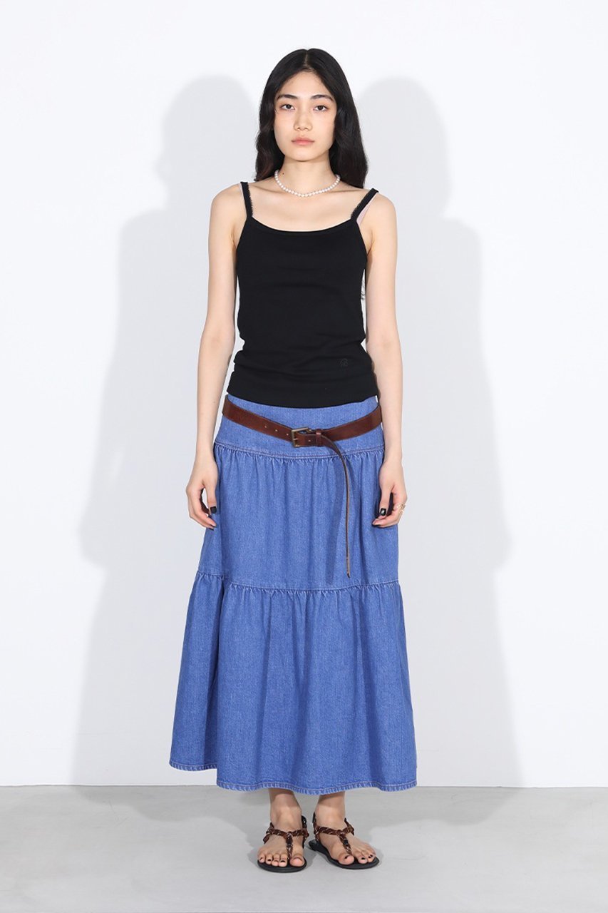 【マディソンブルー/MADISONBLUE】のTIERED SKIRT DENIM デニムティアードスカート 人気、トレンドファッション・服の通販 founy(ファニー) 　ファッション　Fashion　レディースファッション　Fashion for Women　スカート　Skirts　ティアードスカート　Tiered Skirts　2026年　2026　ティアード　Tiered, Tiered Style　ティアードスカート　Tiered Skirt, Flounced Skirt　デニム　Denim, Jeans Material　夏　Summer　春　Spring　S/S・春夏　SS, Spring/Summer, Warm Season　other-8|ID: prp329100004793077 ipo3291000000036156297