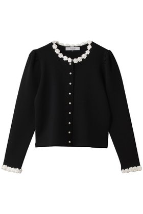 【コルコバード/CORCOVADO】 フラワートリムカーディガン人気、トレンドファッション・服の通販 founy(ファニー) ファッション Fashion レディースファッション Fashion for Women トップス・カットソー Cut & Sew Tops カーディガン・羽織り Layered Style Cardigans シャツ・ブラウス・オフィスカジュアル Elegant Blouses & Button-Ups ロングTシャツ・Tシャツ Longline T-Shirts & Tees カットソー・ベーシックTシャツ Cut-and-Sewn Tops / Stretch Tees & Basics 2026年 2026 カーディガン Cardigan, Knitwear コンパクト Compact, Small Size ショート Short, Short Length スリーブ Sleeve, Long Sleeve / Short Sleeve バランス Balance, Style Balance パール Pearl, Pearl Accent フラワー Flower, Floral フレア Flare, Flared モチーフ Motif, Design Theme エレガント 上品 Elegant 夏 Summer 春 Spring S/S・春夏 SS, Spring/Summer, Warm Season |ID:prp329100004793103