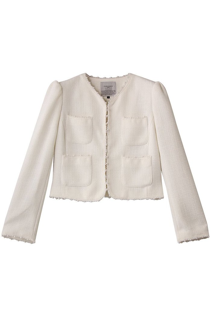 【コルコバード/CORCOVADO】のパールトリムツイードジャケット インテリア・キッズ・メンズ・レディースファッション・服の通販 founy(ファニー) https://founy.com/ ファッション Fashion レディースファッション Fashion for Women アウター Coat / Outerwear Collection レディースジャケット・軽アウター Jackets 2026年 2026 エレガント 上品 Elegant クラシカル Classical, Vintage-Inspired ジャケット Jacket, Outerwear ツイード Twill, Twill Weave パーティ Party, Party Style パール Pearl, Pearl Accent フォルム Silhouette, Form リュクス Luxury, Elegant, High-End, Chic 夏 Summer 春 Spring S/S・春夏 SS, Spring/Summer, Warm Season |ID: prp329100004793105 ipo3291000000034777748