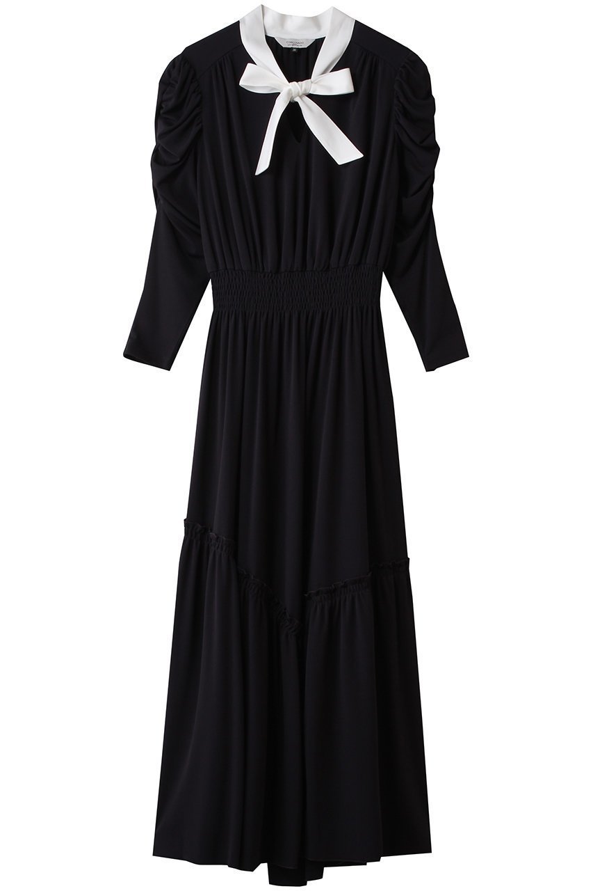 【コルコバード/CORCOVADO】のバイカラーボウタイリボンドレス 人気、トレンドファッション・服の通販 founy(ファニー) 　ファッション　Fashion　レディースファッション　Fashion for Women　ワンピース　Dresses　フォーマル・パーティードレス・結婚式用ドレス　Elegant & Casual Dresses　チュニック　Tunic Tops & Dresses　2026年　2026　インナー　Innerwear　ジャケット　Jacket, Outerwear　チュニック　Tunic, Long Top　ドレス　Dress, One-Piece　フィット　Fit, Slim Fit　フレア　Flare, Flared　夏　Summer　春　Spring　S/S・春夏　SS, Spring/Summer, Warm Season　 other-1|ID: prp329100004793118 ipo3291000000034777876