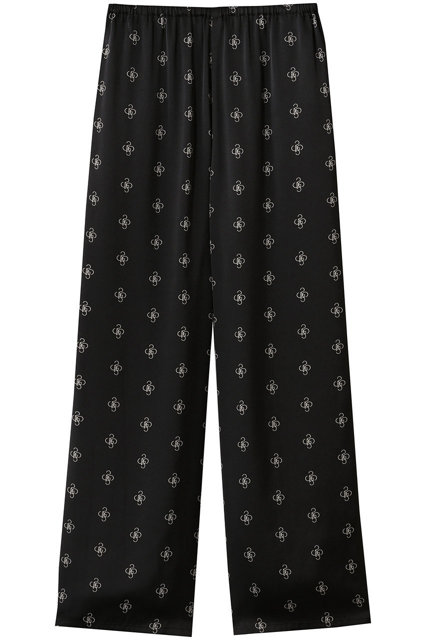 【ガリャルダガランテ/GALLARDAGALANTE】のプリントサテンパンツ インテリア・キッズ・メンズ・レディースファッション・服の通販 founy(ファニー) 　ファッション　Fashion　レディースファッション　Fashion for Women　パンツ　Pants & Trousers　サテン　Satin, Glossy Fabric　エレガント 上品　Elegant　ブラック|ID: prp329100004793134 ipo3291000000035351837