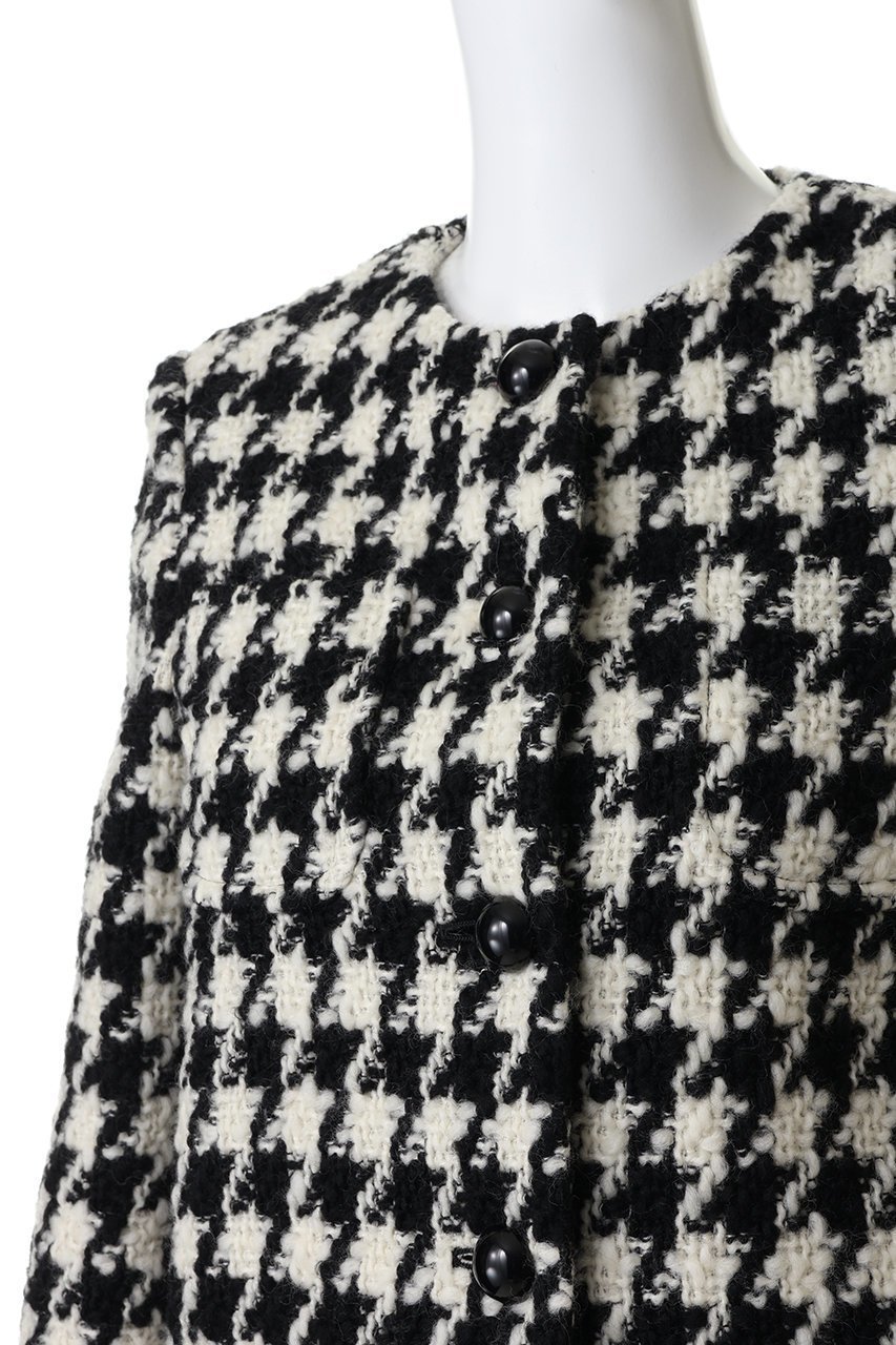 【ジェイドット/j.】の千鳥ツイード ノーカラージャケット 人気、トレンドファッション・服の通販 founy(ファニー) 　ファッション　Fashion　レディースファッション　Fashion for Women　アウター　Coat / Outerwear Collection　レディースジャケット・軽アウター　Jackets　ノーカラージャケット / シンプル上品コーデ　Collarless Jackets　エレガント 上品　Elegant　ジャケット　Jacket, Outerwear　ツイード　Twill, Twill Weave　フォルム　Silhouette, Form　モダン　Modern, Contemporary　新作・新入荷　New Arrivals / New In　other-5|ID: prp329100004793153 ipo3291000000034778139