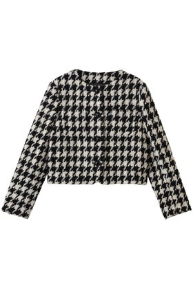 【ジェイドット/j.】 千鳥ツイード ノーカラージャケット人気、トレンドファッション・服の通販 founy(ファニー) ファッション Fashion レディースファッション Fashion for Women アウター Coat / Outerwear Collection レディースジャケット・軽アウター Jackets ノーカラージャケット / シンプル上品コーデ Collarless Jackets エレガント 上品 Elegant ジャケット Jacket, Outerwear ツイード Twill, Twill Weave フォルム Silhouette, Form モダン Modern, Contemporary |ID:prp329100004793153