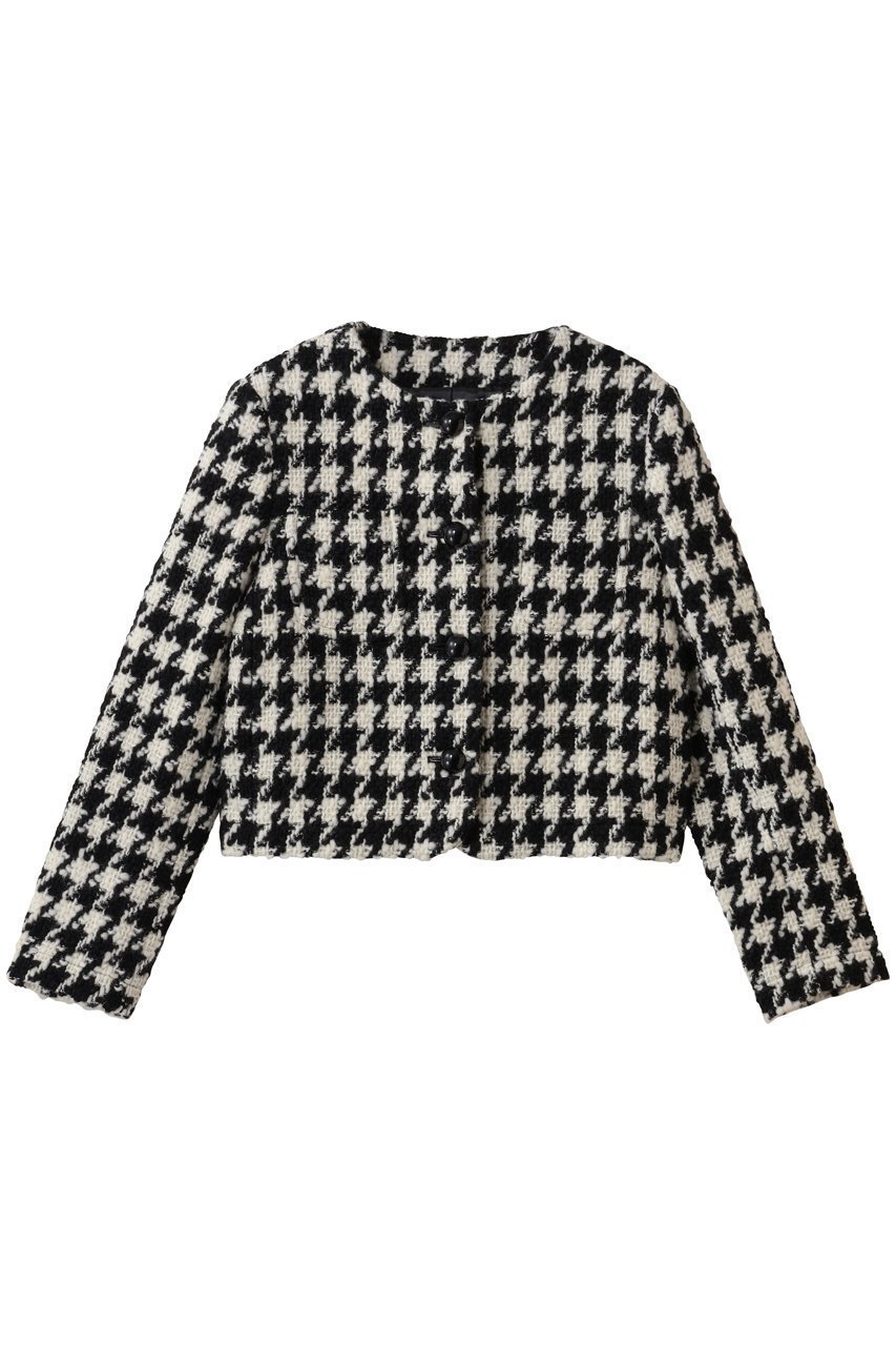 【ジェイドット/j.】の千鳥ツイード ノーカラージャケット 人気、トレンドファッション・服の通販 founy(ファニー) 　ファッション　Fashion　レディースファッション　Fashion for Women　アウター　Coat / Outerwear Collection　レディースジャケット・軽アウター　Jackets　ノーカラージャケット / シンプル上品コーデ　Collarless Jackets　エレガント 上品　Elegant　ジャケット　Jacket, Outerwear　ツイード　Twill, Twill Weave　フォルム　Silhouette, Form　モダン　Modern, Contemporary　 other-1|ID: prp329100004793153 ipo3291000000035943306