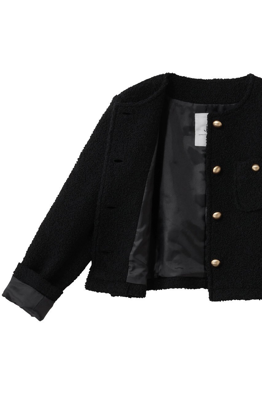 【ジェイドット/j.】のリングツイードノーカラージャケット 人気、トレンドファッション・服の通販 founy(ファニー) 　ファッション　Fashion　レディースファッション　Fashion for Women　アウター　Coat / Outerwear Collection　レディースジャケット・軽アウター　Jackets　ノーカラージャケット / シンプル上品コーデ　Collarless Jackets　オケージョン　Occasion Wear　ショート　Short, Short Length　ジャケット　Jacket, Outerwear　センター　Center, Center Line　ツイード　Twill, Twill Weave　リュクス　Luxury, Elegant, High-End, Chic　レース　Lace, Lace Fabric　other-3|ID: prp329100004793154 ipo3291000000036156688