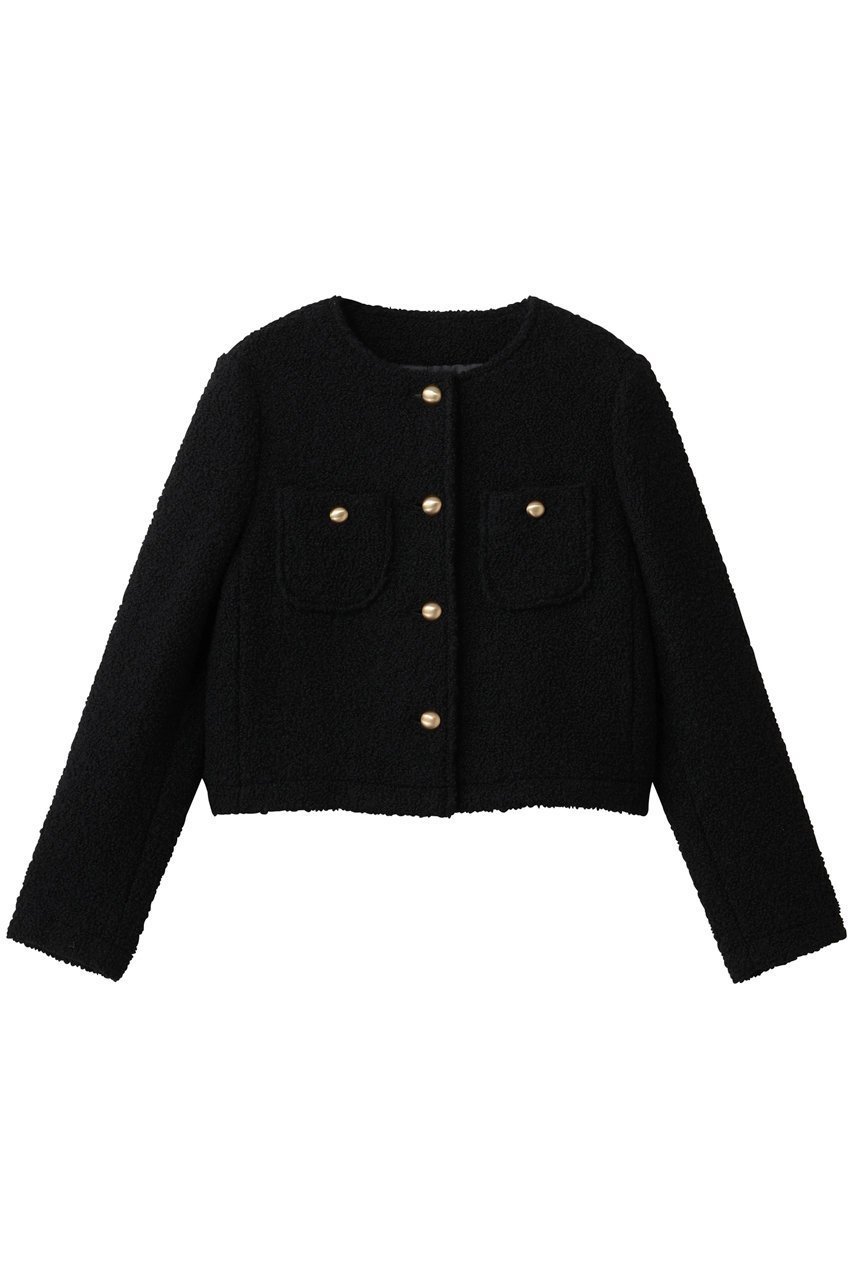 【ジェイドット/j.】のリングツイードノーカラージャケット 人気、トレンドファッション・服の通販 founy(ファニー) 　ファッション　Fashion　レディースファッション　Fashion for Women　アウター　Coat / Outerwear Collection　レディースジャケット・軽アウター　Jackets　ノーカラージャケット / シンプル上品コーデ　Collarless Jackets　オケージョン　Occasion Wear　ショート　Short, Short Length　ジャケット　Jacket, Outerwear　センター　Center, Center Line　ツイード　Twill, Twill Weave　リュクス　Luxury, Elegant, High-End, Chic　レース　Lace, Lace Fabric　 other-1|ID: prp329100004793154 ipo3291000000036173332