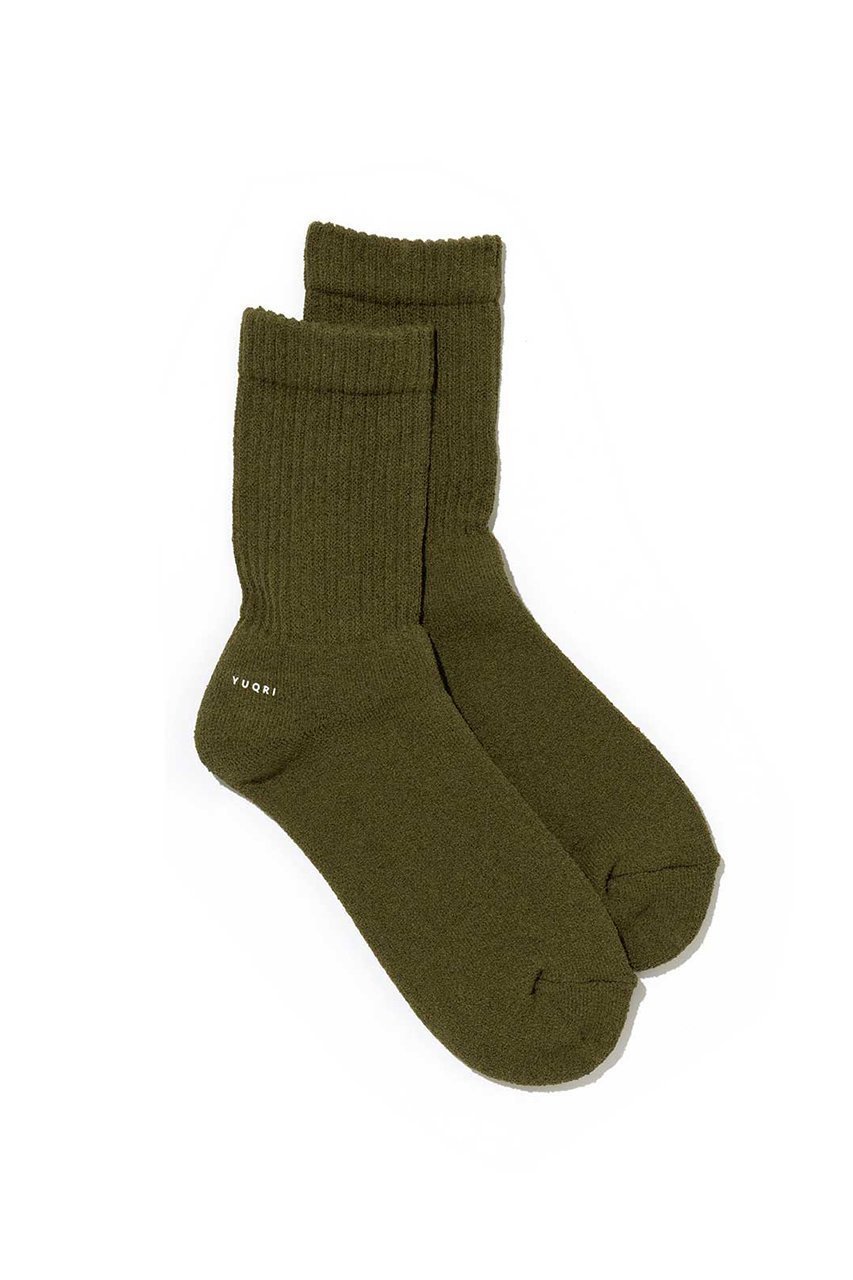 【ユクリ/YUQRI】のPuffy ソックス インテリア・キッズ・メンズ・レディースファッション・服の通販 founy(ファニー) 　ファッション　Fashion　レディースファッション　Fashion for Women　ソックス&靴下　Socks & Hosiery　レッグウェア・ストッキング　Legwear & Hosiery　クッション　Cushion, Throw Pillow　ソックス　Socks, Hosiery　ユニセックス　Unisex, Genderless　ループ　Loop, Loop Knit　日本製　Made In Japan　ダークグリーン|ID: prp329100004793162 ipo3291000000036019611