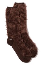 【ユクリ/YUQRI】のfaux fur ソックス ブラウン|ID: prp329100004793165 ipo3291000000034778268