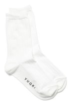 【ユクリ/YUQRI】のattach broad rib ソックス ホワイト|ID: prp329100004793170 ipo3291000000034778346