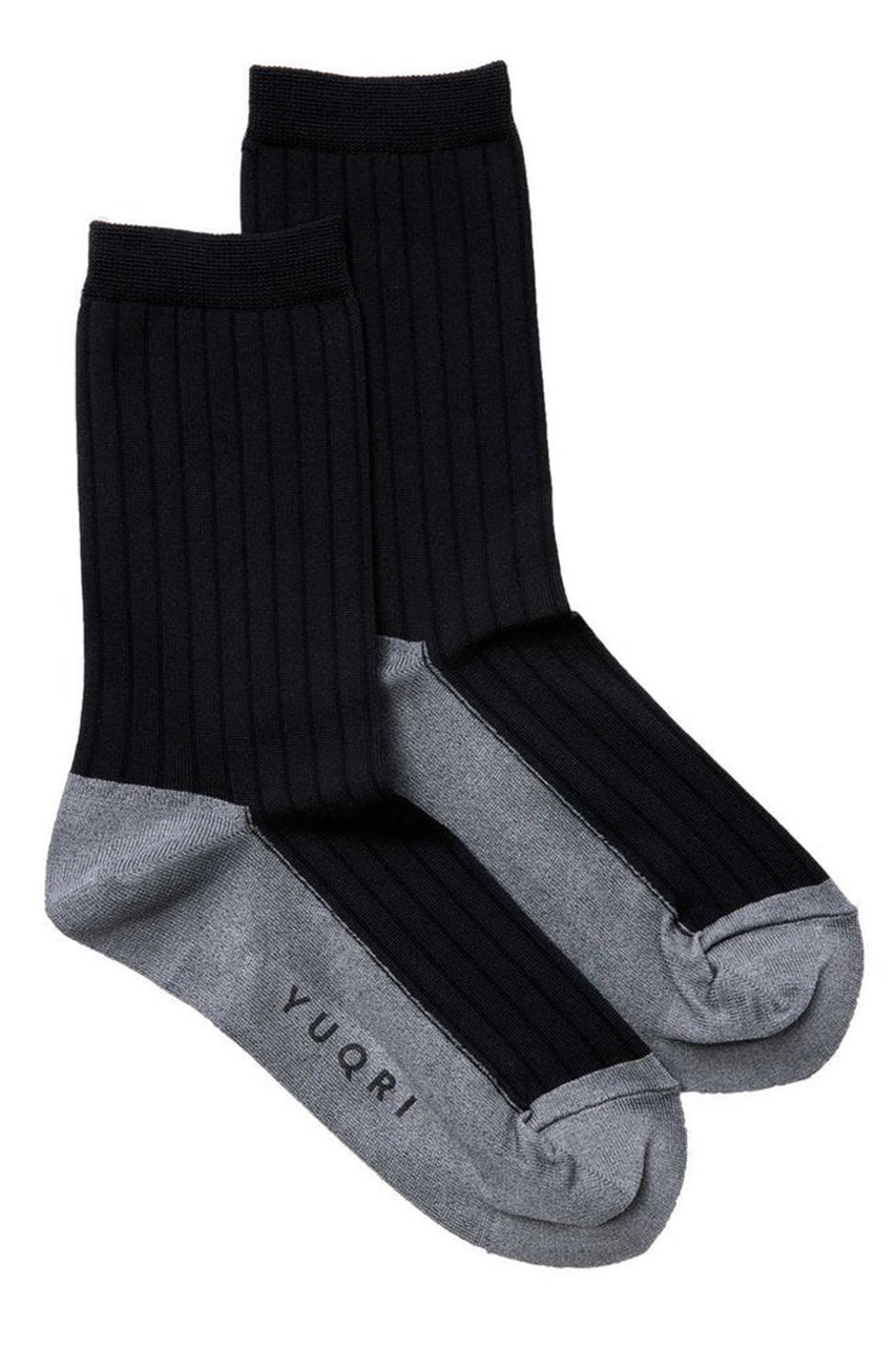 【ユクリ/YUQRI】のattach broad rib ソックス インテリア・キッズ・メンズ・レディースファッション・服の通販 founy(ファニー) ファッション Fashion レディースファッション Fashion for Women ソックス&靴下 Socks & Hosiery レッグウェア・ストッキング Legwear & Hosiery エレガント 上品 Elegant 軽量 Lightweight, Ultra Light ソックス Socks, Hosiery ドレス Dress, One-Piece ユニセックス Unisex, Genderless 新作・新入荷 New Arrivals / New In ブラック×グレー|ID: prp329100004793170 ipo3291000000034778353