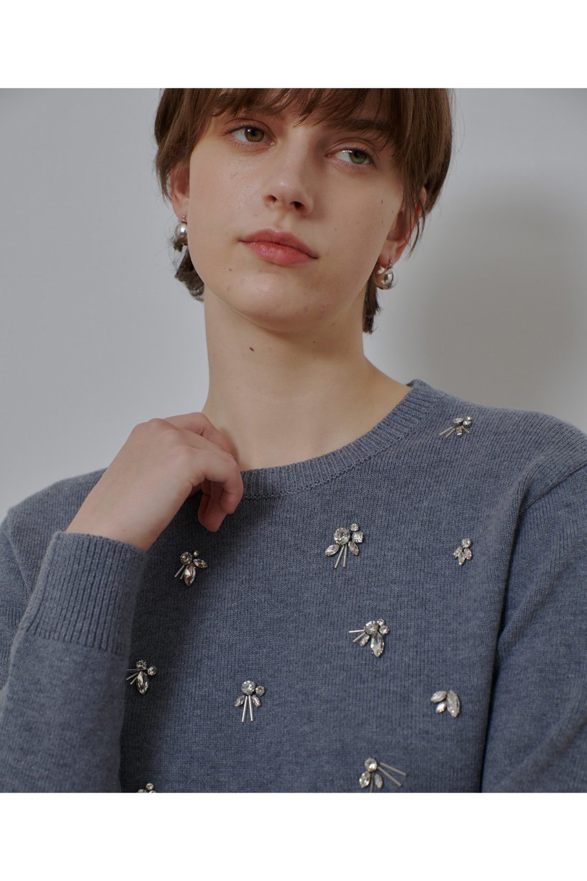 【アルアバイル/allureville】のビジュープルオーバー 人気、トレンドファッション・服の通販 founy(ファニー) ファッション Fashion レディースファッション Fashion for Women トップス・カットソー Cut & Sew Tops ニット Knit Tops & Sweaters カジュアルプルオーバー・ニットトップス Pullovers & Knit Tops / Casual Pullovers 2026年 2026 インナー Innerwear コンパクト Compact, Small Size ジャケット Jacket, Outerwear ビジュー Bijou, Jewel-like Accent メタリック Metallic, Shiny Finish モダン Modern, Contemporary モチーフ Motif, Design Theme リュクス Luxury, Elegant, High-End, Chic 夏 Summer 春 Spring S/S・春夏 SS, Spring/Summer, Warm Season other-5|ID: prp329100004793181 ipo3291000000034778463