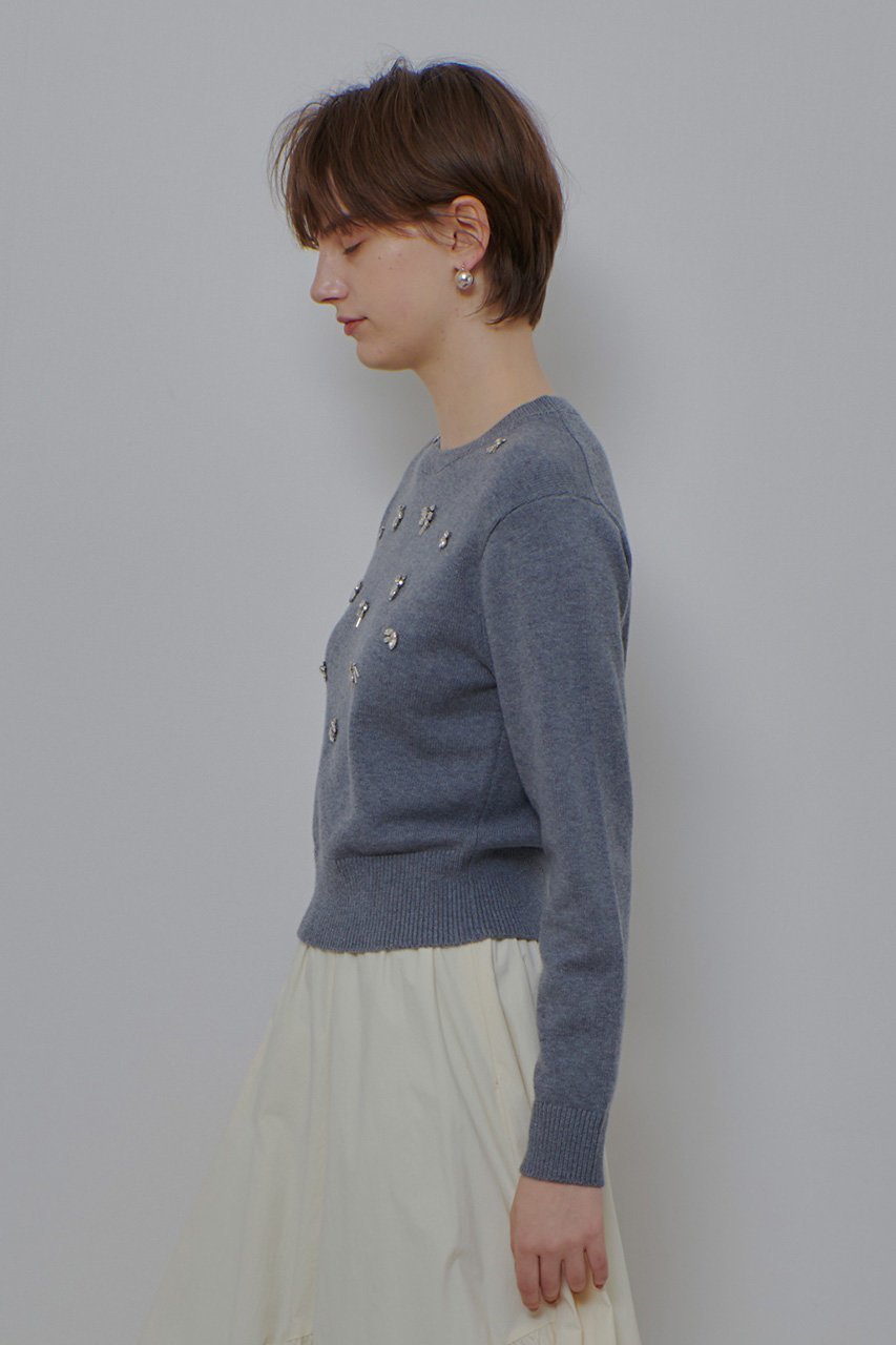 【アルアバイル/allureville】のビジュープルオーバー 人気、トレンドファッション・服の通販 founy(ファニー) ファッション Fashion レディースファッション Fashion for Women トップス・カットソー Cut & Sew Tops ニット Knit Tops & Sweaters カジュアルプルオーバー・ニットトップス Pullovers & Knit Tops / Casual Pullovers 2026年 2026 インナー Innerwear コンパクト Compact, Small Size ジャケット Jacket, Outerwear ビジュー Bijou, Jewel-like Accent メタリック Metallic, Shiny Finish モダン Modern, Contemporary モチーフ Motif, Design Theme リュクス Luxury, Elegant, High-End, Chic 夏 Summer 春 Spring S/S・春夏 SS, Spring/Summer, Warm Season other-8|ID: prp329100004793181 ipo3291000000034778466