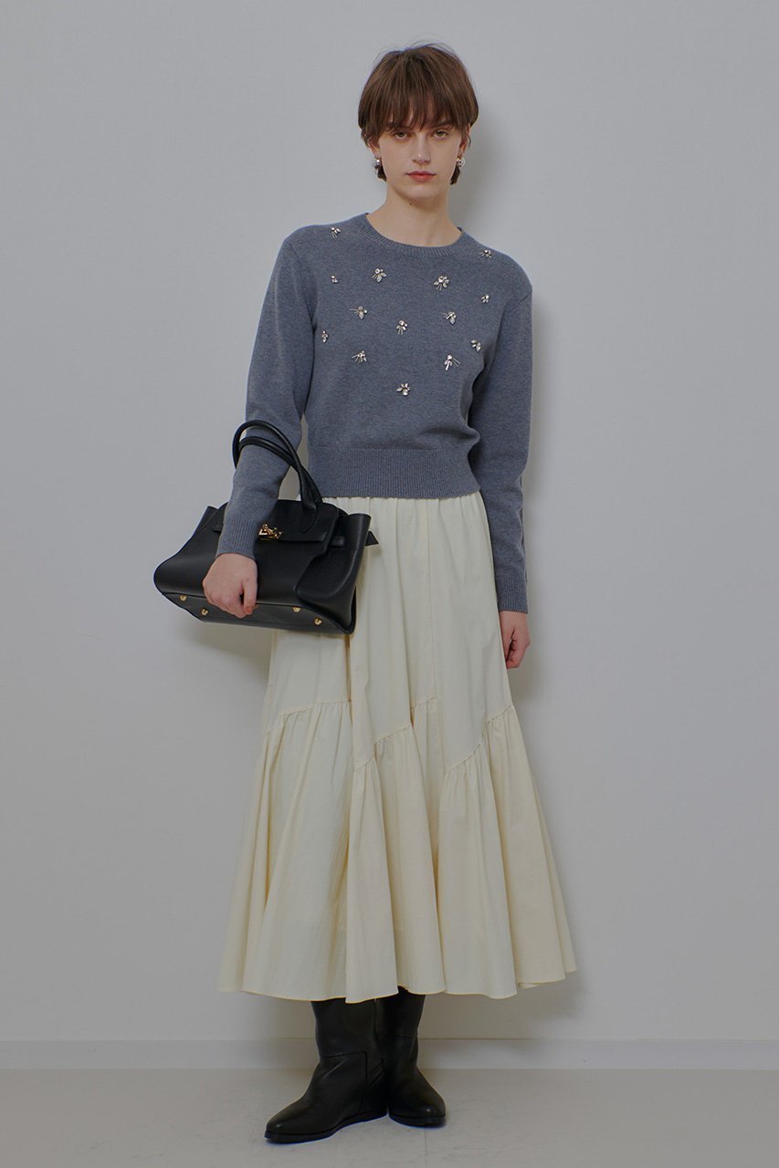 【アルアバイル/allureville】のビジュープルオーバー 人気、トレンドファッション・服の通販 founy(ファニー) 　ファッション　Fashion　レディースファッション　Fashion for Women　トップス・カットソー　Cut & Sew Tops　ニット　Knit Tops & Sweaters　カジュアルプルオーバー・ニットトップス　Pullovers & Knit Tops / Casual Pullovers　2026年　2026　インナー　Innerwear　コンパクト　Compact, Small Size　ジャケット　Jacket, Outerwear　ビジュー　Bijou, Jewel-like Accent　メタリック　Metallic, Shiny Finish　モダン　Modern, Contemporary　モチーフ　Motif, Design Theme　リュクス　Luxury, Elegant, High-End, Chic　夏　Summer　春　Spring　S/S・春夏　SS, Spring/Summer, Warm Season　other-6|ID: prp329100004793181 ipo3291000000036156859