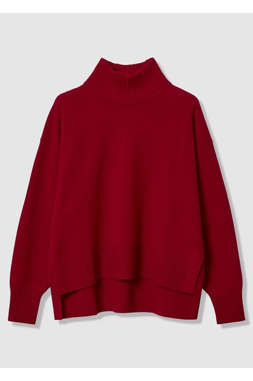 【アルアバイル/allureville】のメリノウールオーバーサイズタートル インテリア・キッズ・メンズ・レディースファッション・服の通販 founy(ファニー) ファッション Fashion レディースファッション Fashion for Women トップス・カットソー Cut & Sew Tops ニット Knit Tops & Sweaters カジュアルプルオーバー・ニットトップス Pullovers & Knit Tops / Casual Pullovers 2026年 2026 なめらか Smooth, Silky Texture ショート Short, Short Length ハイネック High Neck, Mock Neck バランス Balance, Style Balance ワイド Wide, Wide Fit 夏 Summer 春 Spring S/S・春夏 SS, Spring/Summer, Warm Season レッド|ID: prp329100004793183 ipo3291000000034778477