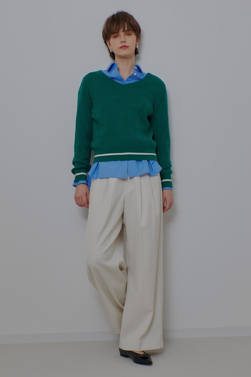 【アルアバイル/allureville】のWミニケーブルプルオーバー 人気、トレンドファッション・服の通販 founy(ファニー) ファッション Fashion レディースファッション Fashion for Women トップス・カットソー Cut & Sew Tops ニット Knit Tops & Sweaters カジュアルプルオーバー・ニットトップス Pullovers & Knit Tops / Casual Pullovers 2026年 2026 インナー Innerwear コンパクト Compact, Small Size エレガント 上品 Elegant 夏 Summer 春 Spring S/S・春夏 SS, Spring/Summer, Warm Season other-5|ID: prp329100004793184 ipo3291000000034778487