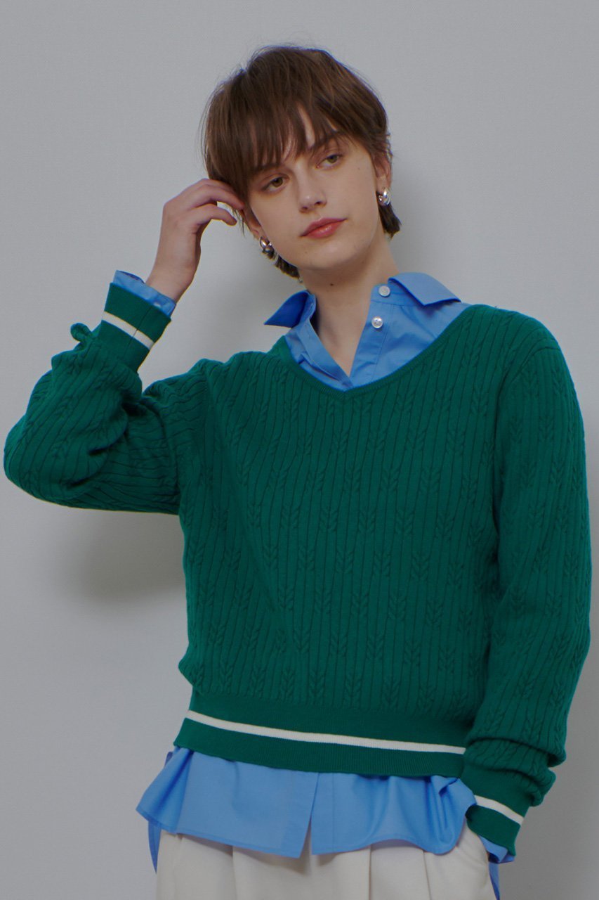 【アルアバイル/allureville】のWミニケーブルプルオーバー 人気、トレンドファッション・服の通販 founy(ファニー) ファッション Fashion レディースファッション Fashion for Women トップス・カットソー Cut & Sew Tops ニット Knit Tops & Sweaters カジュアルプルオーバー・ニットトップス Pullovers & Knit Tops / Casual Pullovers 2026年 2026 インナー Innerwear コンパクト Compact, Small Size エレガント 上品 Elegant 夏 Summer 春 Spring S/S・春夏 SS, Spring/Summer, Warm Season other-6|ID: prp329100004793184 ipo3291000000034778488