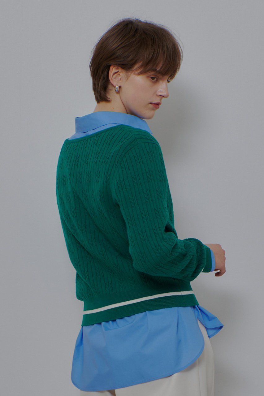 【アルアバイル/allureville】のWミニケーブルプルオーバー 人気、トレンドファッション・服の通販 founy(ファニー) 　ファッション　Fashion　レディースファッション　Fashion for Women　トップス・カットソー　Cut & Sew Tops　ニット　Knit Tops & Sweaters　カジュアルプルオーバー・ニットトップス　Pullovers & Knit Tops / Casual Pullovers　2026年　2026　インナー　Innerwear　コンパクト　Compact, Small Size　エレガント 上品　Elegant　夏　Summer　春　Spring　S/S・春夏　SS, Spring/Summer, Warm Season　other-8|ID: prp329100004793184 ipo3291000000035943385