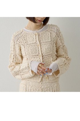 【ウィムガゼット/Whim Gazette】 ハンドクロシェカーデ人気、トレンドファッション・服の通販 founy(ファニー) ファッション Fashion レディースファッション Fashion for Women トップス・カットソー Cut & Sew Tops ニット Knit Tops & Sweaters カーディガン・羽織り Layered Style Cardigans 2026年 2026 おすすめ Recommended / Our Picks カーディガン Cardigan, Knitwear キャミソール Camisole, Spaghetti Strap Top セットアップ Set-Up, Coordinated Outfit タンク Tank Top, Sleeveless Top リラックス Relax, Relaxed Fit エレガント 上品 Elegant 夏 Summer 春 Spring S/S・春夏 SS, Spring/Summer, Warm Season |ID:prp329100004793187