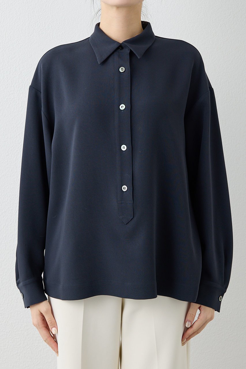 【ウィムガゼット/Whim Gazette】のダブルクロススキッパープルオーバー 人気、トレンドファッション・服の通販 founy(ファニー) ファッション Fashion レディースファッション Fashion for Women トップス・カットソー Cut & Sew Tops シャツ・ブラウス・オフィスカジュアル Elegant Blouses & Button-Ups カジュアルプルオーバー・ニットトップス Pullovers & Knit Tops / Casual Pullovers 2026年 2026 エアリー Airy Texture スキッパー Skipper, Open Collar スリーブ Sleeve, Long Sleeve / Short Sleeve ダブル Double, Double-Breasted バランス Balance, Style Balance ベーシック Basic, Essential リラックス Relax, Relaxed Fit ロング Long, Long-Length エレガント 上品 Elegant 夏 Summer 春 Spring S/S・春夏 SS, Spring/Summer, Warm Season other-7|ID: prp329100004793188 ipo3291000000034778526