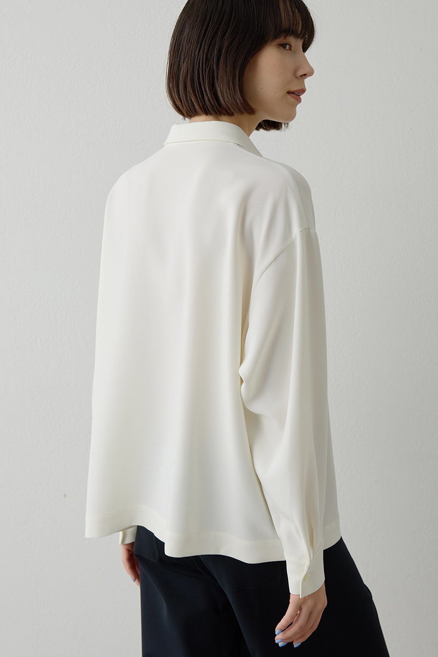 【ウィムガゼット/Whim Gazette】のダブルクロススキッパープルオーバー 人気、トレンドファッション・服の通販 founy(ファニー) 　ファッション　Fashion　レディースファッション　Fashion for Women　トップス・カットソー　Cut & Sew Tops　シャツ・ブラウス・オフィスカジュアル　Elegant Blouses & Button-Ups　カジュアルプルオーバー・ニットトップス　Pullovers & Knit Tops / Casual Pullovers　2026年　2026　エアリー　Airy Texture　スキッパー　Skipper, Open Collar　スリーブ　Sleeve, Long Sleeve / Short Sleeve　ダブル　Double, Double-Breasted　バランス　Balance, Style Balance　ベーシック　Basic, Essential　リラックス　Relax, Relaxed Fit　ロング　Long, Long-Length　エレガント 上品　Elegant　夏　Summer　春　Spring　S/S・春夏　SS, Spring/Summer, Warm Season　other-4|ID: prp329100004793188 ipo3291000000036218753