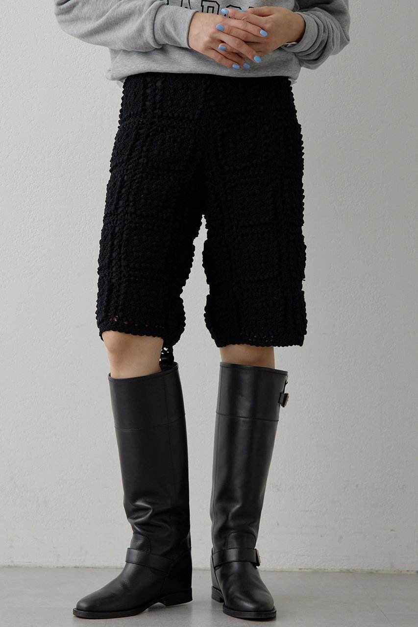 【ウィムガゼット/Whim Gazette】のハンドクロシェハーフパンツ インテリア・キッズ・メンズ・レディースファッション・服の通販 founy(ファニー) 　ファッション　Fashion　レディースファッション　Fashion for Women　パンツ　Pants & Trousers　ショートパンツ・ハーフパンツ　High-Waisted & Relaxed Shorts　おすすめ　Recommended / Our Picks　ショート　Short, Short Length　セットアップ　Set-Up, Coordinated Outfit　ハーフ　Half, Half-Length　リラックス　Relax, Relaxed Fit　エレガント 上品　Elegant　夏　Summer　ブラック|ID: prp329100004793190 ipo3291000000036834708