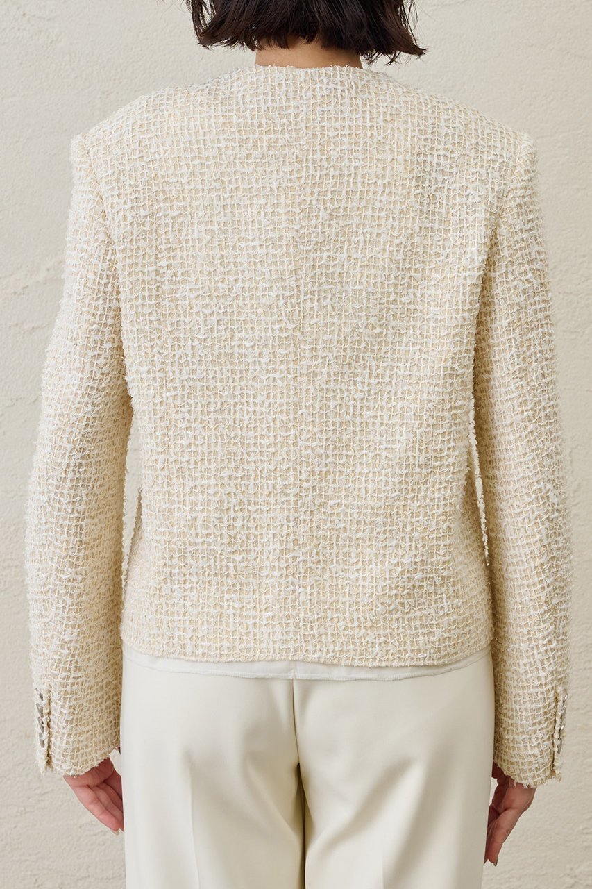 【ウィムガゼット/Whim Gazette】の【GEMINI】ツィードジャケット 人気、トレンドファッション・服の通販 founy(ファニー) 　ファッション　Fashion　レディースファッション　Fashion for Women　アウター　Coat / Outerwear Collection　レディースジャケット・軽アウター　Jackets　2026年　2026　カーディガン　Cardigan, Knitwear　ジャケット　Jacket, Outerwear　ストレッチ　Stretch, Stretchy Fabric　ツイード／ツィード　Choker, Choker Necklace　ツイード　Twill, Twill Weave　ロング　Long, Long-Length　エレガント 上品　Elegant　夏　Summer　春　Spring　S/S・春夏　SS, Spring/Summer, Warm Season　other-7|ID: prp329100004793191 ipo3291000000034778553