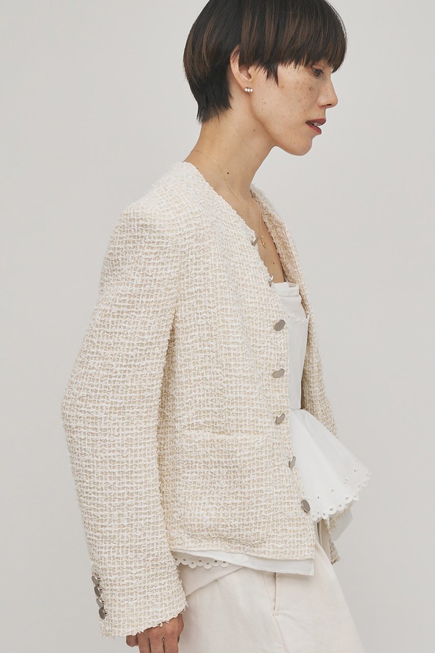 【ウィムガゼット/Whim Gazette】の【GEMINI】ツィードジャケット 人気、トレンドファッション・服の通販 founy(ファニー) 　ファッション　Fashion　レディースファッション　Fashion for Women　アウター　Coat / Outerwear Collection　レディースジャケット・軽アウター　Jackets　2026年　2026　カーディガン　Cardigan, Knitwear　ジャケット　Jacket, Outerwear　ストレッチ　Stretch, Stretchy Fabric　ツイード／ツィード　Choker, Choker Necklace　ツイード　Twill, Twill Weave　ロング　Long, Long-Length　エレガント 上品　Elegant　夏　Summer　春　Spring　S/S・春夏　SS, Spring/Summer, Warm Season　other-6|ID: prp329100004793191 ipo3291000000036173344