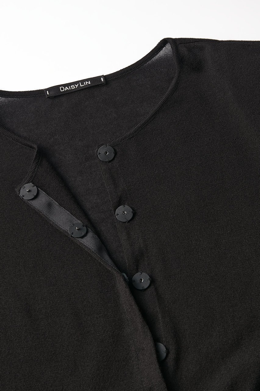 【デイジーリン/DAISY LIN】のSuper Light Cardigan “Lady Lady” 人気、トレンドファッション・服の通販 founy(ファニー) 　ファッション　Fashion　レディースファッション　Fashion for Women　トップス・カットソー　Cut & Sew Tops　ニット　Knit Tops & Sweaters　カーディガン・羽織り　Layered Style Cardigans　エレガント 上品　Elegant　カーディガン　Cardigan, Knitwear　クール　Cool, Chic　コンパクト　Compact, Small Size　シアー　Sheer, See-Through　スマート　Smart, Elegant　タフタ　Taffeta, Structured Fabric　バランス　Balance, Style Balance　フェミニン　Feminine, Girly　ランダム　Random, Irregular　リボン　Ribbon, Bow　ワイド　Wide, Wide Fit　other-4|ID: prp329100004794661 ipo3291000000036949954