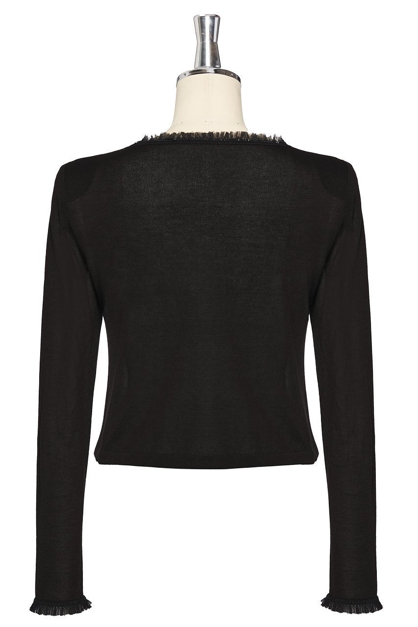 【デイジーリン/DAISY LIN】のSuper Light Cardigan “Tulle Symphony” 人気、トレンドファッション・服の通販 founy(ファニー) 　ファッション　Fashion　レディースファッション　Fashion for Women　トップス・カットソー　Cut & Sew Tops　ニット　Knit Tops & Sweaters　カーディガン・羽織り　Layered Style Cardigans　エレガント 上品　Elegant　カーディガン　Cardigan, Knitwear　コンパクト　Compact, Small Size　シアー　Sheer, See-Through　ダブル　Double, Double-Breasted　チュール　Tulip, Tulip Motif　フリンジ　Fringe, Tassel　ワイド　Wide, Wide Fit　other-2|ID: prp329100004794662 ipo3291000000036137772