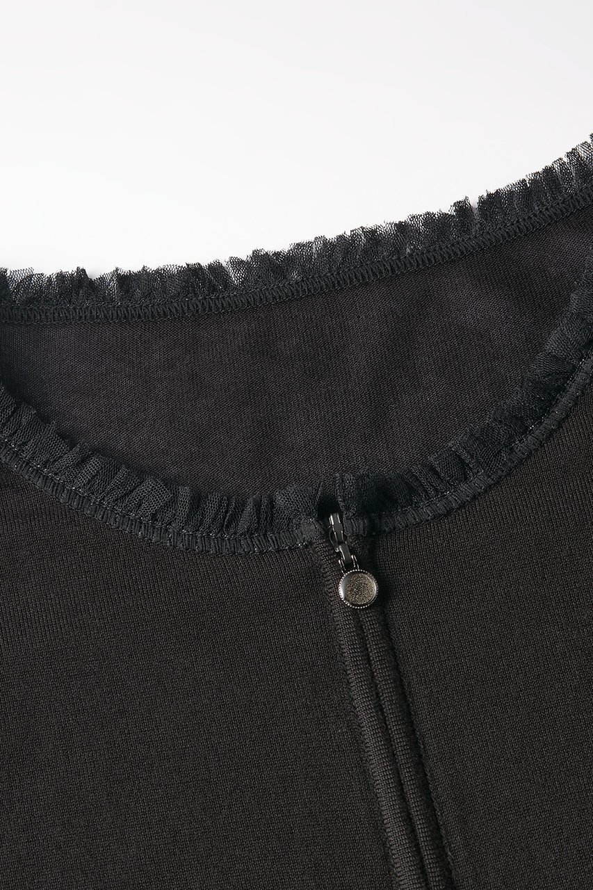 【デイジーリン/DAISY LIN】のSuper Light Cardigan “Tulle Symphony” 人気、トレンドファッション・服の通販 founy(ファニー) 　ファッション　Fashion　レディースファッション　Fashion for Women　トップス・カットソー　Cut & Sew Tops　ニット　Knit Tops & Sweaters　カーディガン・羽織り　Layered Style Cardigans　エレガント 上品　Elegant　カーディガン　Cardigan, Knitwear　コンパクト　Compact, Small Size　シアー　Sheer, See-Through　ダブル　Double, Double-Breasted　チュール　Tulip, Tulip Motif　フリンジ　Fringe, Tassel　ワイド　Wide, Wide Fit　other-3|ID: prp329100004794662 ipo3291000000036137773