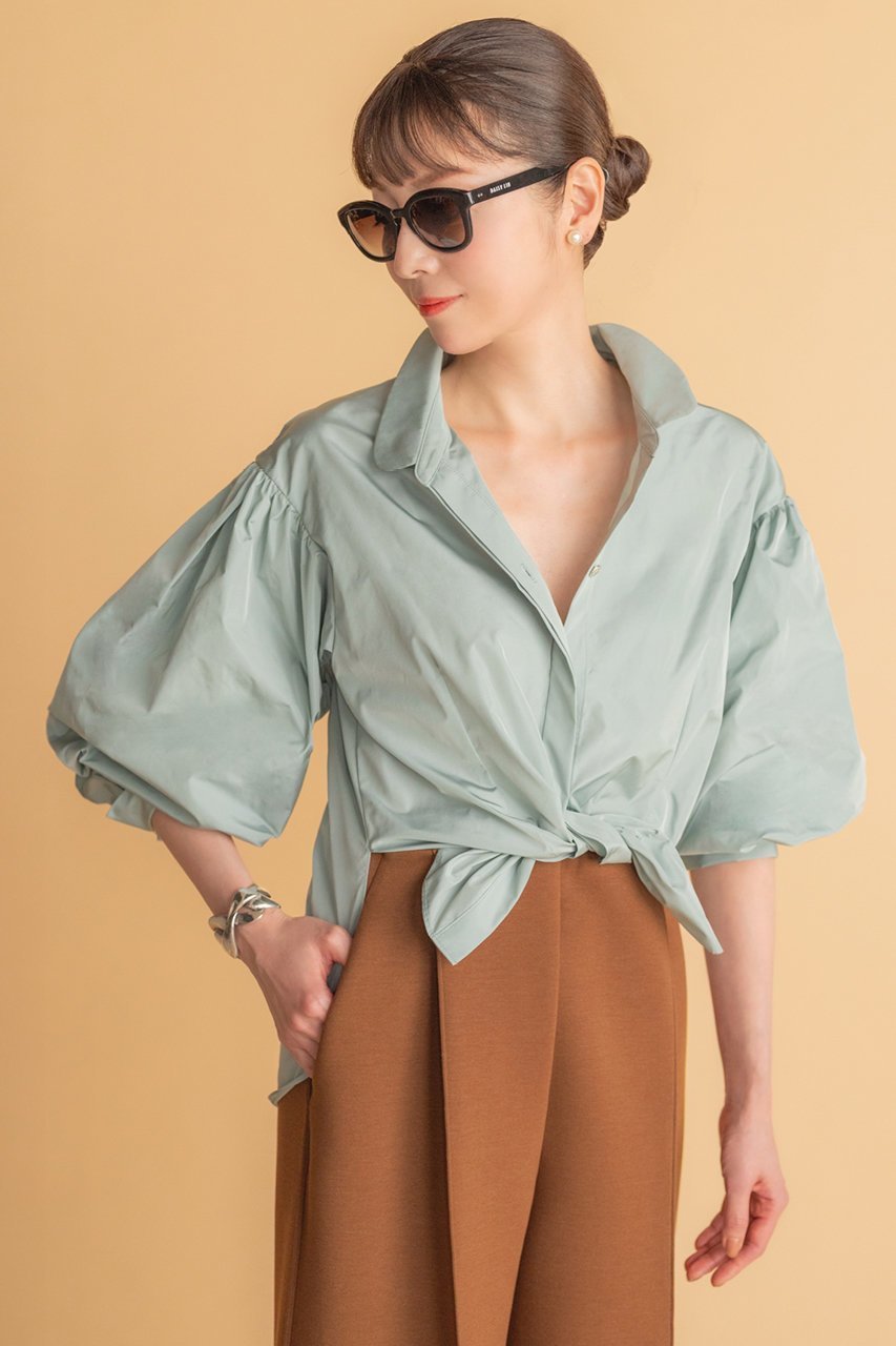 【デイジーリン/DAISY LIN】のWashable Taffeta Blouse”Daisy Puff” 人気、トレンドファッション・服の通販 founy(ファニー) ファッション Fashion レディースファッション Fashion for Women トップス・カットソー Cut & Sew Tops シャツ・ブラウス・オフィスカジュアル Elegant Blouses & Button-Ups ギャザー Gathered, Ruffled スリット Slit, Slit Detail スリーブ Sleeve, Long Sleeve / Short Sleeve バランス Balance, Style Balance フォルム Silhouette, Form ロング Long, Long-Length エレガント 上品 Elegant 洗える Machine Washable other-7|ID: prp329100004794663 ipo3291000000035861512