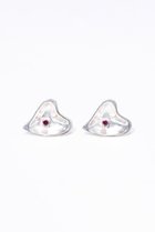 【メゾンドパルス/MAISON DPULSE】のStone heart ピアス レッドピンク|ID: prp329100004796138 ipo3291000000036229474