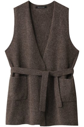 【ミズイロ インド/mizuiro ind】 v neck gilet w/belt ジレ人気、トレンドファッション・服の通販 founy(ファニー) ファッション Fashion レディースファッション Fashion for Women アウター Coat / Outerwear Collection レディースジャケット・軽アウター Jackets シンプル Simple, Minimal ジャケット Jacket, Outerwear ベスト Vest, Waistcoat メランジ Melange, Mixed Yarn 再入荷 Restock / Back in Stock |ID:prp329100004797212