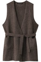 【ミズイロ インド/mizuiro ind】のv neck gilet w/belt ジレ 人気、トレンドファッション・服の通販 founy(ファニー) ファッション Fashion レディースファッション Fashion for Women アウター Coat / Outerwear Collection レディースジャケット・軽アウター Jackets シンプル Simple, Minimal ジャケット Jacket, Outerwear ベスト Vest, Waistcoat メランジ Melange, Mixed Yarn 再入荷 Restock / Back in Stock |ID:prp329100004797212