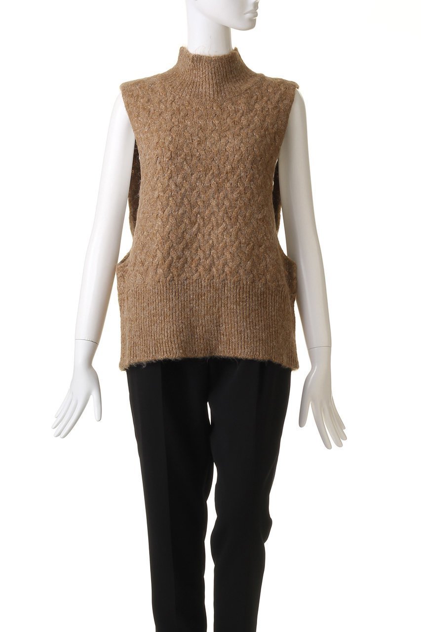 【ミズイロ インド/mizuiro ind】のbottle neck cable vest ベスト 人気、トレンドファッション・服の通販 founy(ファニー) 　ファッション　Fashion　レディースファッション　Fashion for Women　トップス・カットソー　Cut & Sew Tops　ニット　Knit Tops & Sweaters　ベスト&ジレ / 重ね着スタイル　Vests & Gilets　カジュアルプルオーバー・ニットトップス　Pullovers & Knit Tops / Casual Pullovers　インナー　Innerwear　カットソー　Cut and Sewn Top　スリーブ　Sleeve, Long Sleeve / Short Sleeve　フェミニン　Feminine, Girly　ベスト　Vest, Waistcoat　ベーシック　Basic, Essential　ボトルネック　Bottle Neck, Mock Neck　マニッシュ　Mannish, Boyish　再入荷　Restock / Back in Stock　other-2|ID: prp329100004797213 ipo3291000000034805942
