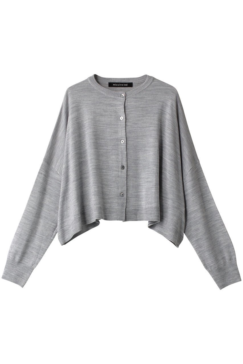 【ミズイロ インド/mizuiro ind】のc/neck short C/D カーディガン インテリア・キッズ・メンズ・レディースファッション・服の通販 founy(ファニー) 　ファッション　Fashion　レディースファッション　Fashion for Women　トップス・カットソー　Cut & Sew Tops　ニット　Knit Tops & Sweaters　カーディガン・羽織り　Layered Style Cardigans　アクリル　Acrylic Material　カーディガン　Cardigan, Knitwear　シアー　Sheer, See-Through　ショート　Short, Short Length　シンプル　Simple, Minimal　トレンド　Trend, Trending Now　再入荷　Restock / Back in Stock　l.gray|ID: prp329100004797214 ipo3291000000034805948