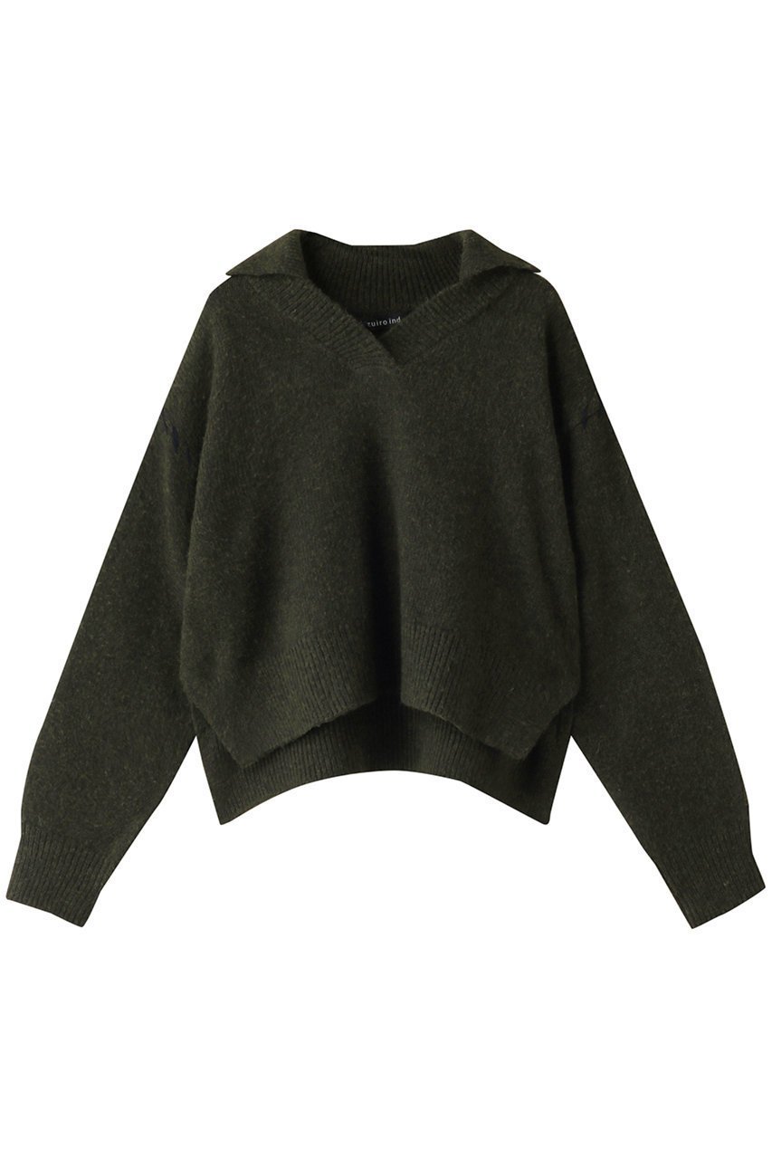 【ミズイロ インド/mizuiro ind】のskipper hand stitch short P/O プルオーバー インテリア・キッズ・メンズ・レディースファッション・服の通販 founy(ファニー) ファッション Fashion レディースファッション Fashion for Women トップス・カットソー Cut & Sew Tops ニット Knit Tops & Sweaters カジュアルプルオーバー・ニットトップス Pullovers & Knit Tops / Casual Pullovers ショート Short, Short Length シンプル Simple, Minimal スキッパー Skipper, Open Collar スリット Slit, Slit Detail トレンド Trend, Trending Now ハンド Hand, Handmade 再入荷 Restock / Back in Stock khaki|ID: prp329100004797215 ipo3291000000034805957