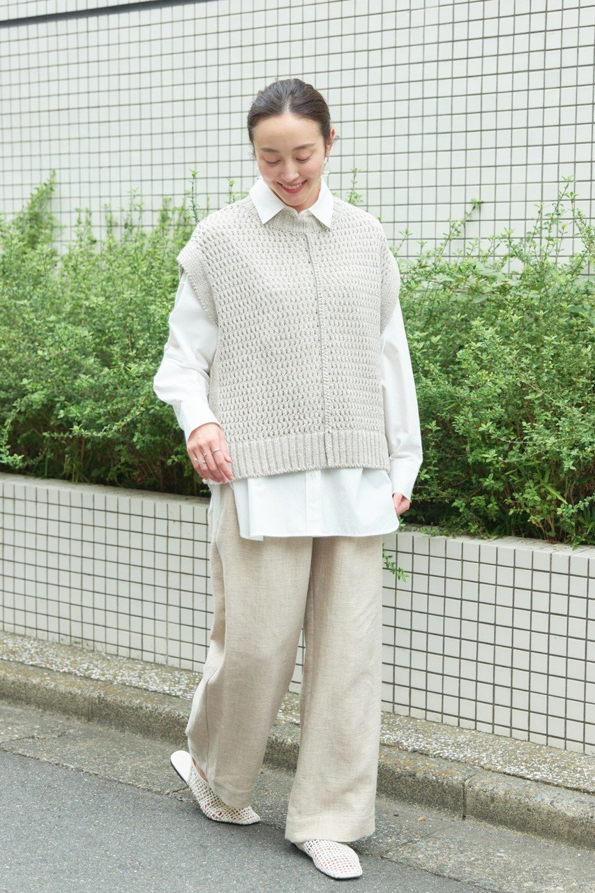 【プリスティン/PRISTINE】のコットンリネンヤク透かし編みベスト 人気、トレンドファッション・服の通販 founy(ファニー) ファッション Fashion レディースファッション Fashion for Women トップス・カットソー Cut & Sew Tops ニット Knit Tops & Sweaters ベスト&ジレ / 重ね着スタイル Vests & Gilets カジュアルプルオーバー・ニットトップス Pullovers & Knit Tops / Casual Pullovers カットソー Cut and Sewn Top シンプル Simple, Minimal センター Center, Center Line タートル Turtleneck, Turtle Collar ベスト Vest, Waistcoat ミックス Mix, Mixed Style メッシュ Mesh, Net Fabric メランジ Melange, Mixed Yarn リネン Linen, Linen Fabric 人気 Popular, Best Seller 半袖 Short Sleeve, Half Sleeve 新作・新入荷 New Arrivals / New In 透かし Cut-Out, Lacework 長袖 Long Sleeve, Full Sleeve other-6|ID: prp329100004797223 ipo3291000000034806029