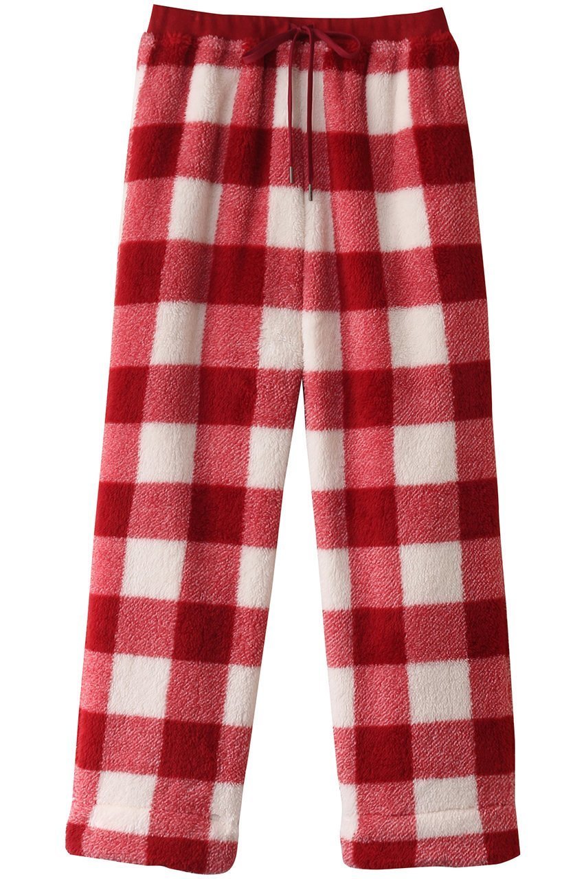 【キッドブルー/KID BLUE】の24シャギーギンガムボトム インテリア・キッズ・メンズ・レディースファッション・服の通販 founy(ファニー) 　ファッション　Fashion　レディースファッション　Fashion for Women　ガウン　Gown, Robe　ギンガム　Gingham, Gingham Fabric　セットアップ　Set-Up, Coordinated Outfit　チェック　Check, Plaid, Tartan　パジャマ　Pajamas, Sleepwear　モコモコ　Fuzzy, Fluffy　ロング　Long, Long-Length　人気　Popular, Best Seller　A/W・秋冬　Autumn/Winter　レッド|ID: prp329100004797224 ipo3291000000035494433