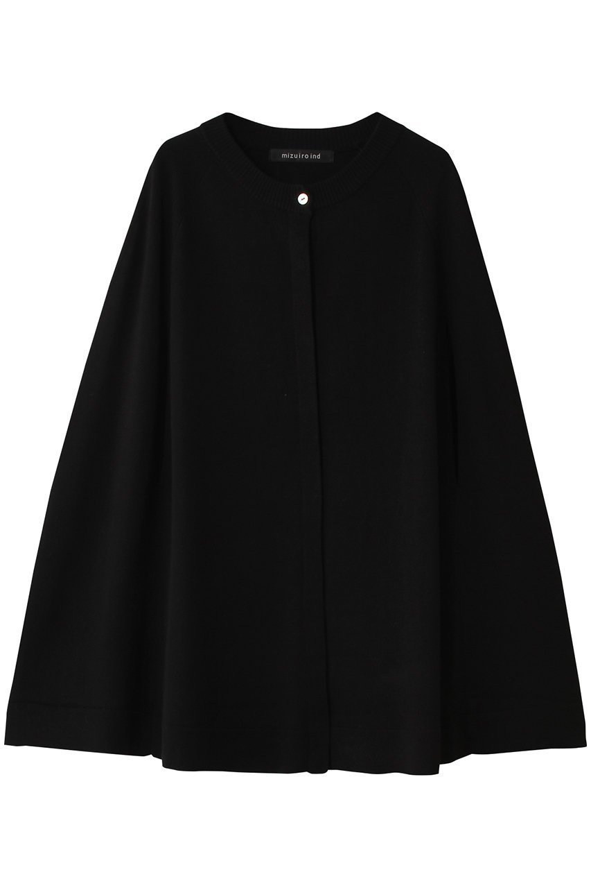 【ミズイロ インド/mizuiro ind】のhigh gauge cape tunic C/D カーディガン インテリア・キッズ・メンズ・レディースファッション・服の通販 founy(ファニー) ファッション Fashion レディースファッション Fashion for Women トップス・カットソー Cut & Sew Tops ニット Knit Tops & Sweaters カーディガン・羽織り Layered Style Cardigans カーディガン Cardigan, Knitwear ノースリーブ Sleeveless, No-Sleeve パーティ Party, Party Style フレア Flare, Flared エレガント 上品 Elegant 再入荷 Restock / Back in Stock black|ID: prp329100004797225 ipo3291000000034806068