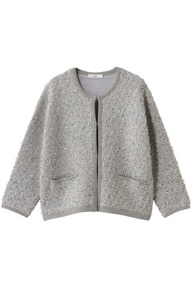 【エブール/ebure】 ブライトヤーンジャカード クルーネックニットカーディガン人気、トレンドファッション・服の通販 founy(ファニー) ファッション Fashion レディースファッション Fashion for Women トップス・カットソー Cut & Sew Tops ニット Knit Tops & Sweaters カーディガン・羽織り Layered Style Cardigans 2026年 2026 カーディガン Cardigan, Knitwear ジャカード／ジャガード Jacquard, Woven Pattern ツイード Twill, Twill Weave デニム Denim, Jeans Material バランス Balance, Style Balance ボトム Bottoms, Lower Wear リラックス Relax, Relaxed Fit 夏 Summer 春 Spring S/S・春夏 SS, Spring/Summer, Warm Season |ID:prp329100004797232