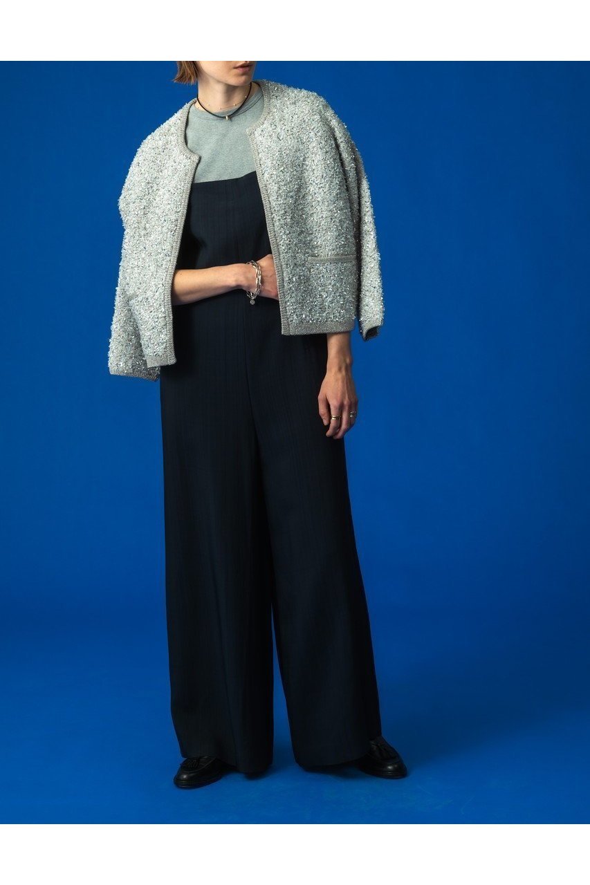 【エブール/ebure】のブライトヤーンジャカード クルーネックニットカーディガン 人気、トレンドファッション・服の通販 founy(ファニー) ファッション Fashion レディースファッション Fashion for Women トップス・カットソー Cut & Sew Tops ニット Knit Tops & Sweaters カーディガン・羽織り Layered Style Cardigans 2026年 2026 カーディガン Cardigan, Knitwear ジャカード/ジャガード Jacquard, Woven Pattern ツイード Twill, Twill Weave デニム Denim, Jeans Material バランス Balance, Style Balance ボトム Bottoms, Lower Wear リラックス Relax, Relaxed Fit 夏 Summer 春 Spring S/S・春夏 SS, Spring/Summer, Warm Season other-6|ID: prp329100004797232 ipo3291000000034806125