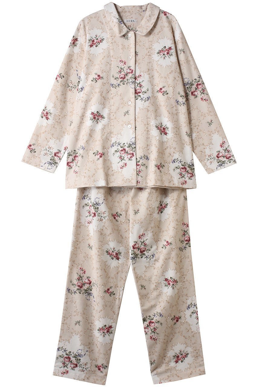 【イクコ/IKUKO】の綾ネル花柄プリント襟付きパジャマ 人気、トレンドファッション・服の通販 founy(ファニー) ファッション Fashion レディースファッション Fashion for Women トップス・カットソー Cut & Sew Tops 花柄・フラワープリント・モチーフ Floral Prints & Motifs / Flower Pattern Tops アンティーク Antique-Inspired ショルダー Shoulder, Shoulder Strap ストレート Straight, Straight Cut ドロップ Drop Shoulder, Dropped Style パジャマ Pajamas, Sleepwear プリント Print, Printed Pattern リラックス Relax, Relaxed Fit ローズ Rose, Rose Motif 冬 Winter / This Winter 新作・新入荷 New Arrivals / New In other-1|ID: prp329100004797233 ipo3291000000034806126