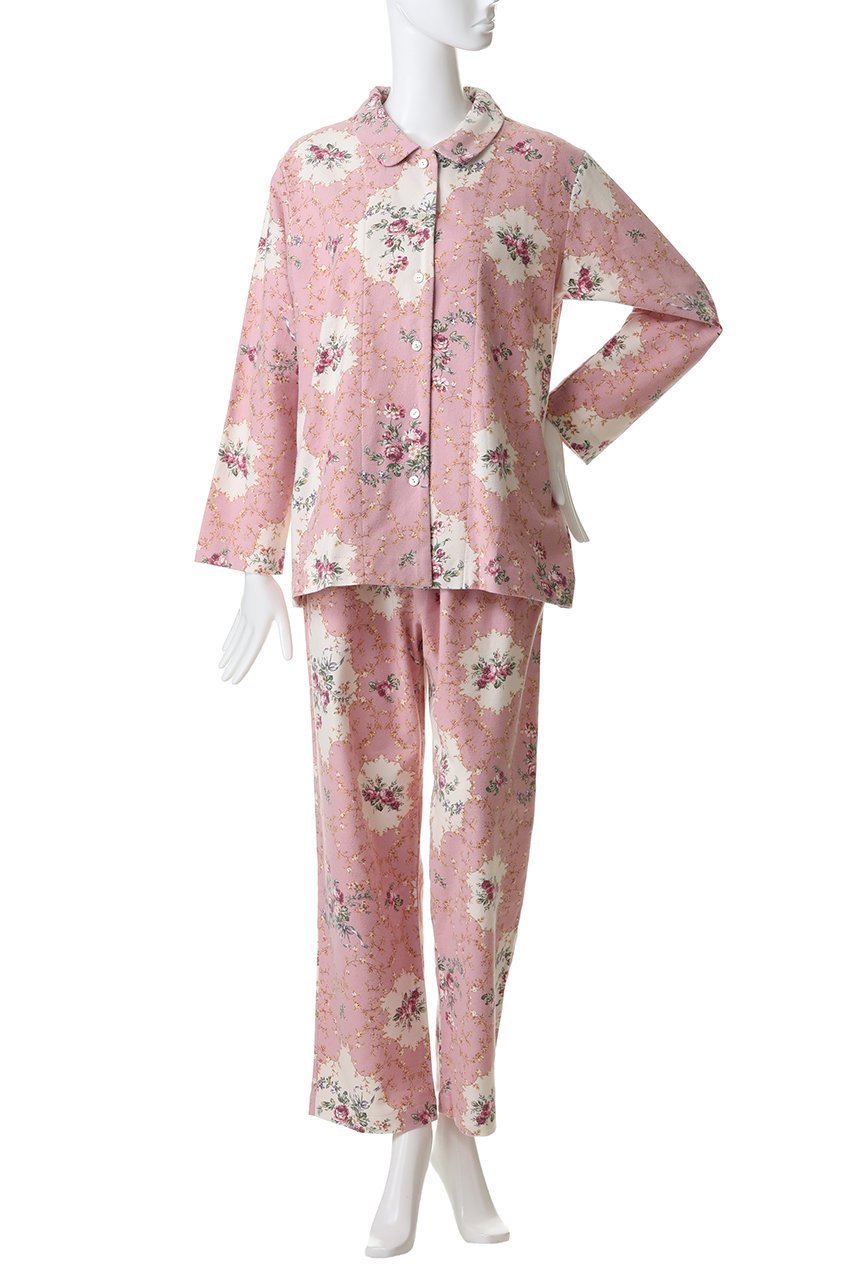 【イクコ/IKUKO】の綾ネル花柄プリント襟付きパジャマ 人気、トレンドファッション・服の通販 founy(ファニー) ファッション Fashion レディースファッション Fashion for Women トップス・カットソー Cut & Sew Tops 花柄・フラワープリント・モチーフ Floral Prints & Motifs / Flower Pattern Tops アンティーク Antique-Inspired ショルダー Shoulder, Shoulder Strap ストレート Straight, Straight Cut ドロップ Drop Shoulder, Dropped Style パジャマ Pajamas, Sleepwear プリント Print, Printed Pattern リラックス Relax, Relaxed Fit ローズ Rose, Rose Motif 冬 Winter / This Winter 新作・新入荷 New Arrivals / New In other-2|ID: prp329100004797233 ipo3291000000034806131