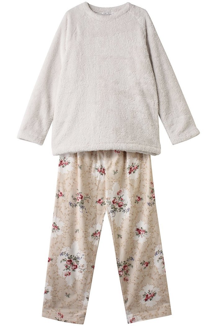 【イクコ/IKUKO】のボア&綾ネル花柄プリントパジャマ インテリア・キッズ・メンズ・レディースファッション・服の通販 founy(ファニー) https://founy.com/ ファッション Fashion レディースファッション Fashion for Women トップス・カットソー Cut & Sew Tops 花柄・フラワープリント・モチーフ Floral Prints & Motifs / Flower Pattern Tops パジャマ Pajamas, Sleepwear フラワー Flower, Floral プリント Print, Printed Pattern モコモコ Fuzzy, Fluffy リラックス Relax, Relaxed Fit エレガント 上品 Elegant 新作・新入荷 New Arrivals / New In |ID: prp329100004797235 ipo3291000000034806139